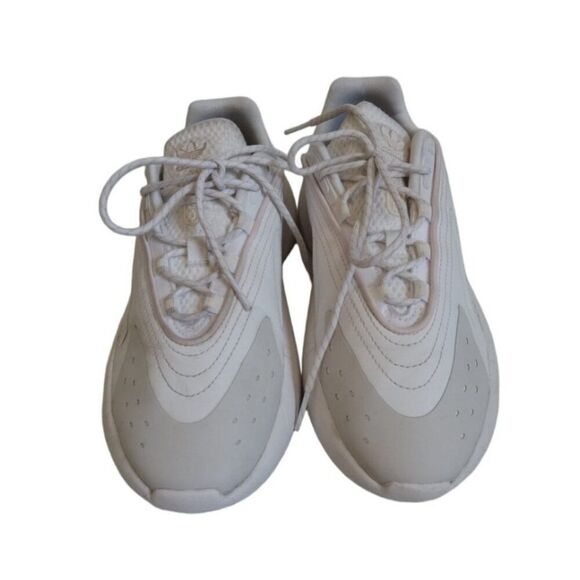 Adidas Ozelia White and Pink Lace Up GW1499 Women's Size 7 Preowned Condition - Picture 1 of 12